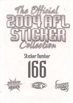 2004 ESP AFL Sticker Collection #166 Lenny Hayes Back